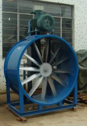 Industrial exhaust cooling belt driven axial fan