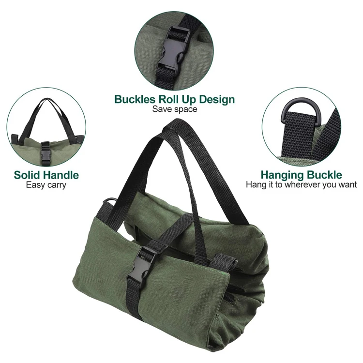 Factory OEM Multi-Purpose Canvas Wrench Roll Organizer Tool Roll Bag