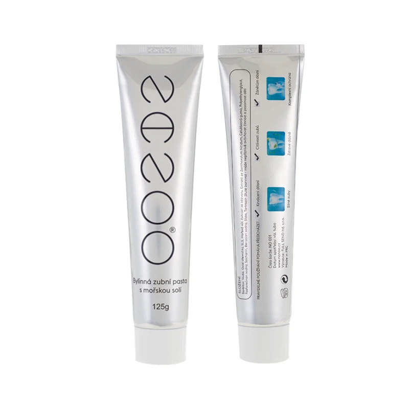 Custom Private Label Anti Sensitive Bleeding Gums Whiteness Fluoride Free Herbal Salt Toothpaste