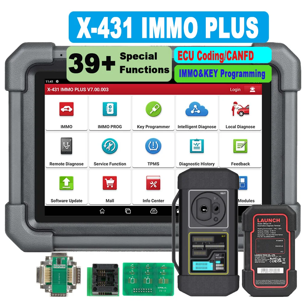 Запуск X431 IMMO Plus X-PROG 3 ключа программатор автомобиля OBD2 диагностические инструменты противоугонное Программирование 39 сброс PK immo elite scan