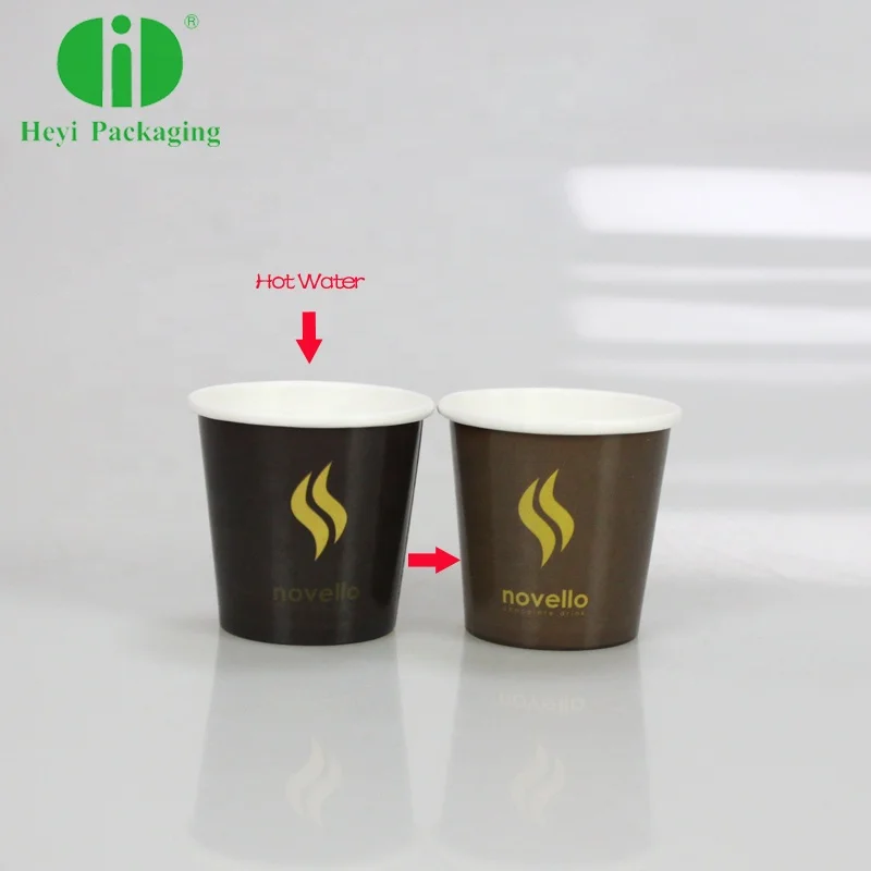 cheap logo printed hot cold drink 4oz paper cups with lids