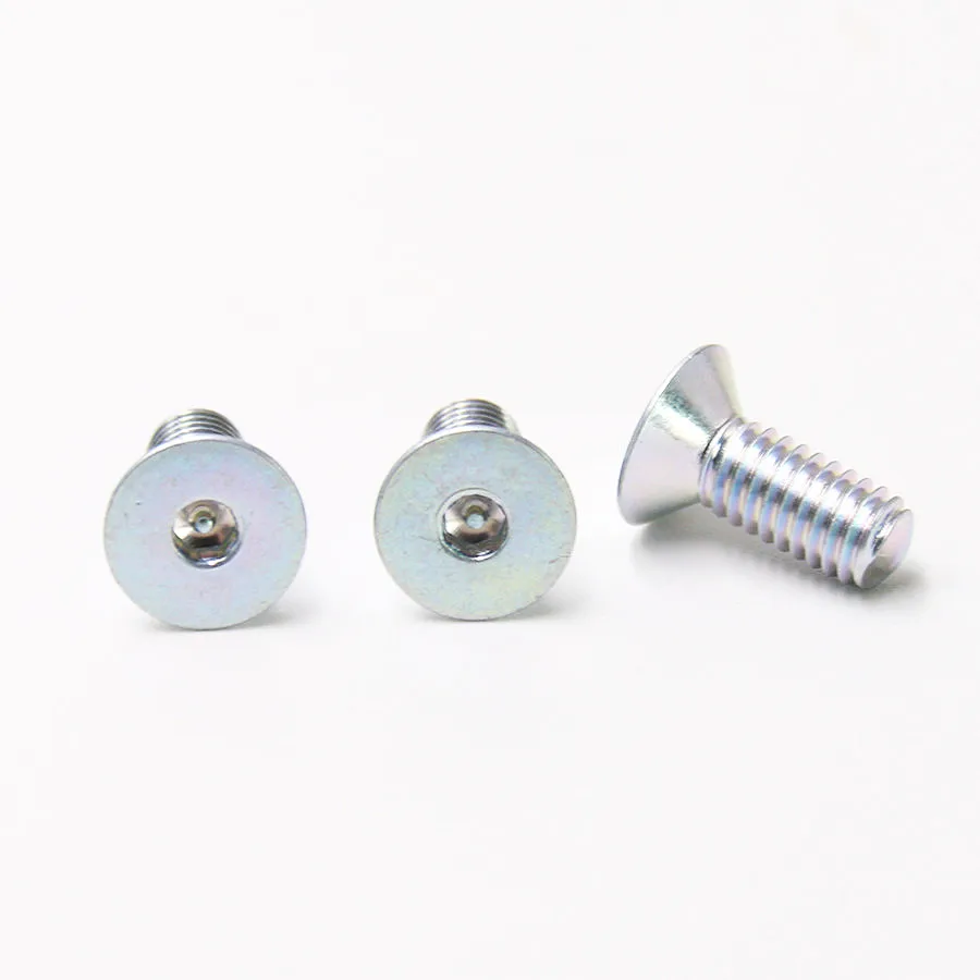Anti theft bolt Customized m6 blue white zinc machine thread security screw