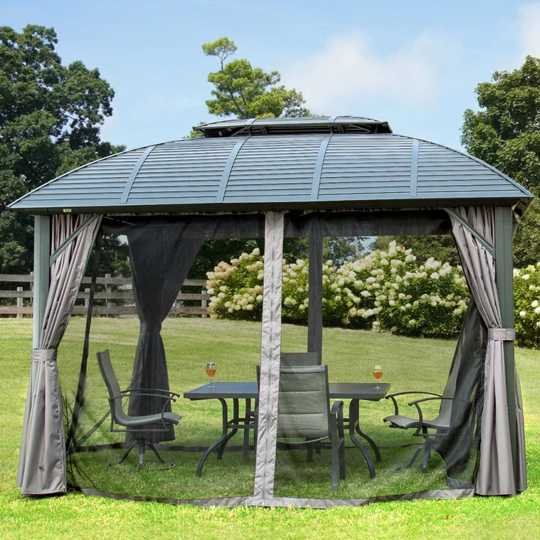 New design mosquito net aluminium om pergola 16x16 gazebo with CE certificate