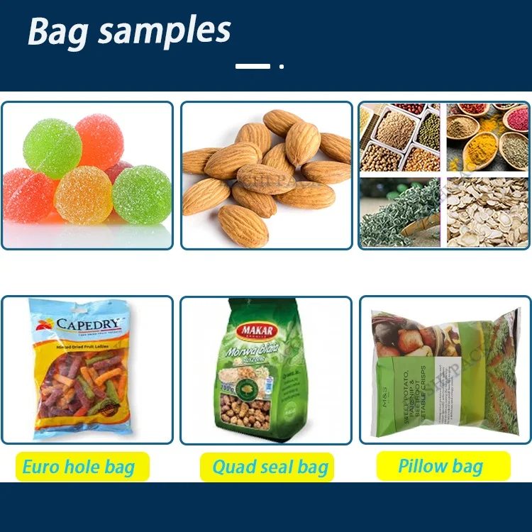 Automatic Price Weighing Banana Puffed Food Rice Potato Chips Table Fries Vertical Bags Peanut Packaging Machine