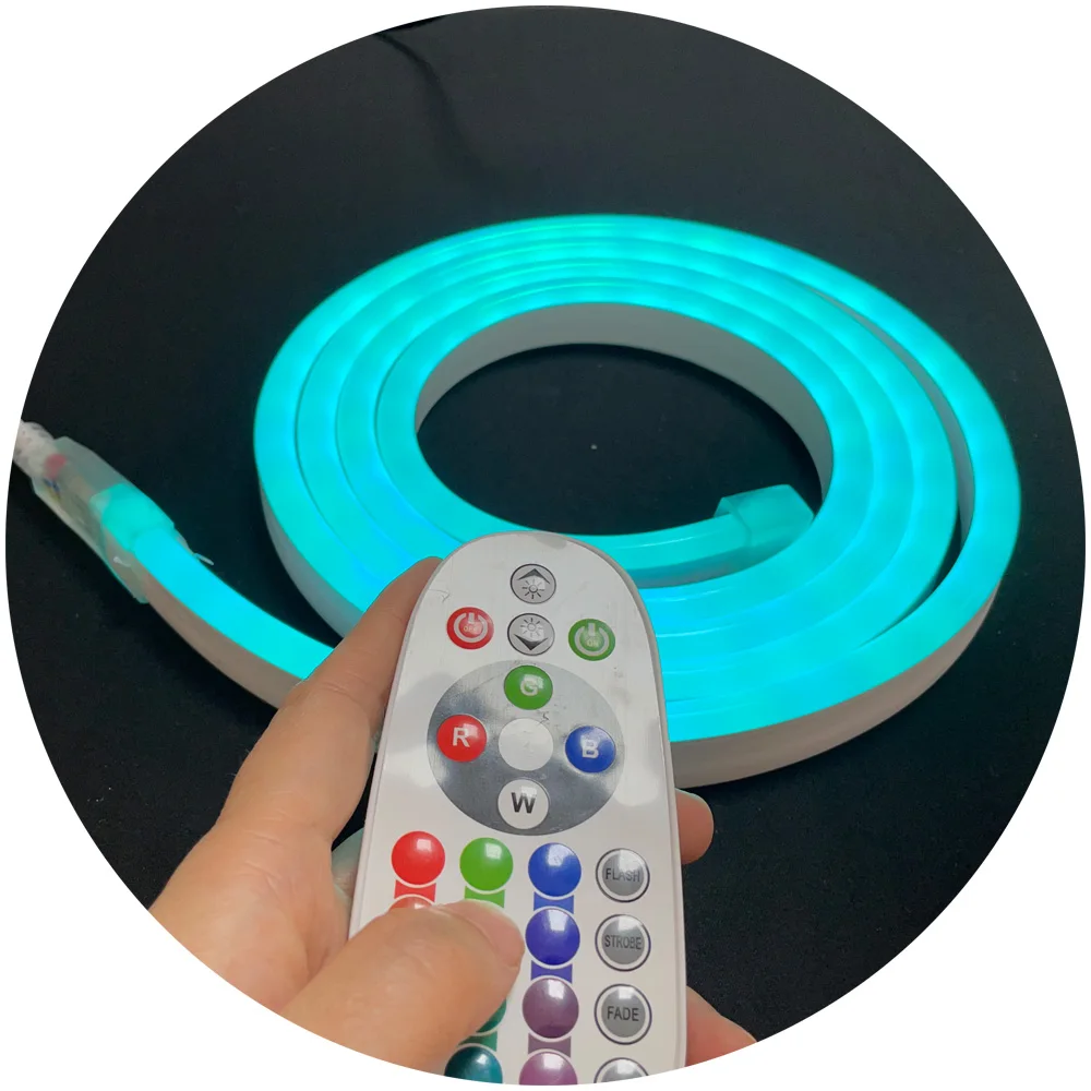 10x20mm PVC 100M Roll Waterproof Cuttable Outdoor Building Led Neon Flex Rope Light 08 16 12v 24v 110v 220v