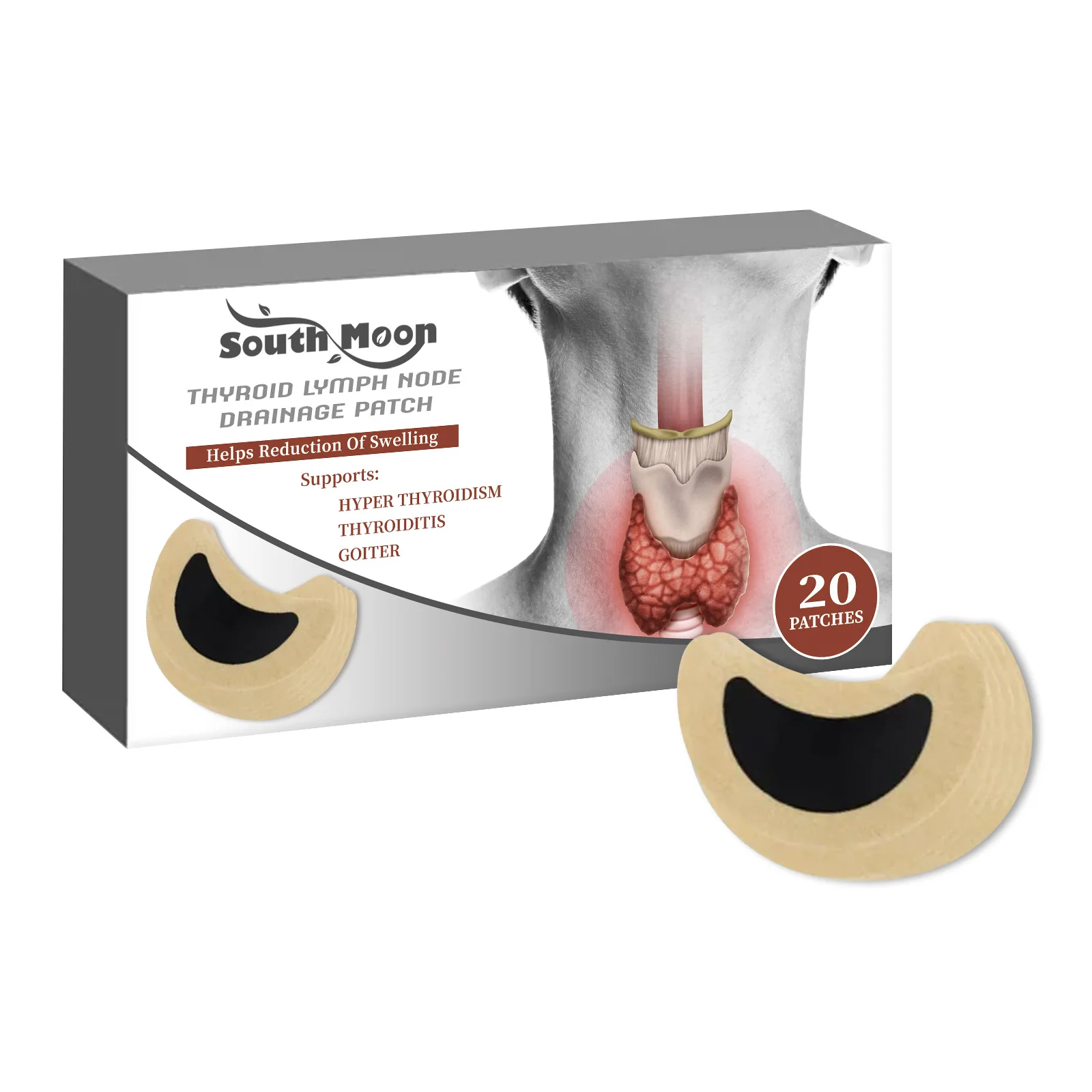 OEN ODM Breathable comfortable thyroid health patch tracheal deformation thyroid lymph node drainage lymphatic patch