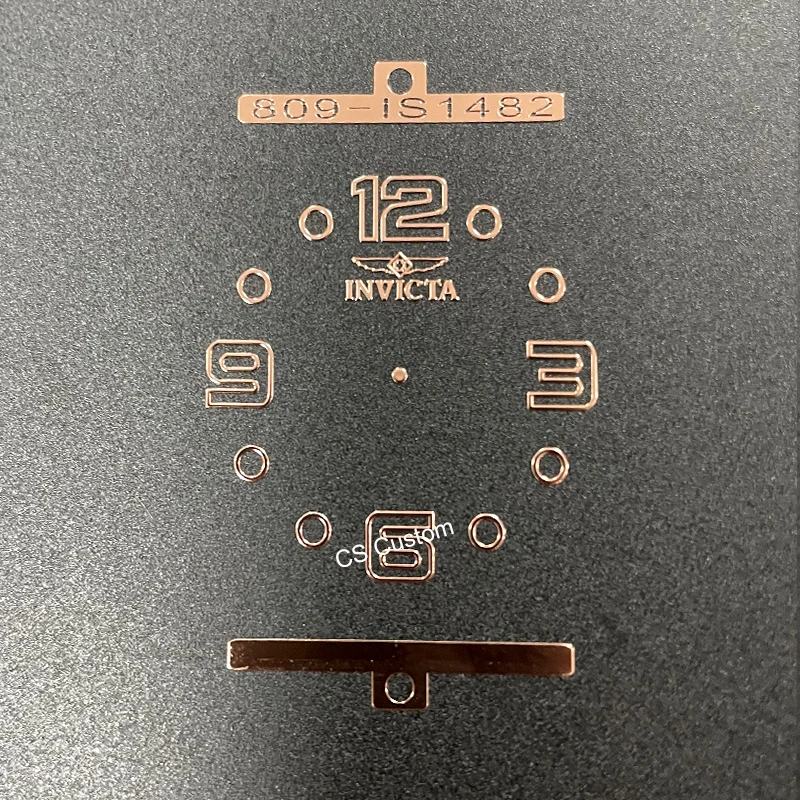 CS CUSTOM  Clear Gold Foil Transfer Electroforming Metal Nickel 3d Sticker Label Logo Decal for watch meter dialSticker