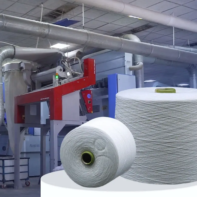 Factory Supply Blended Yarn 60% Cotton 40% Polyester 40s/1 Combed Ring Spinning High Tenacity Knitting Weaving and Knitting