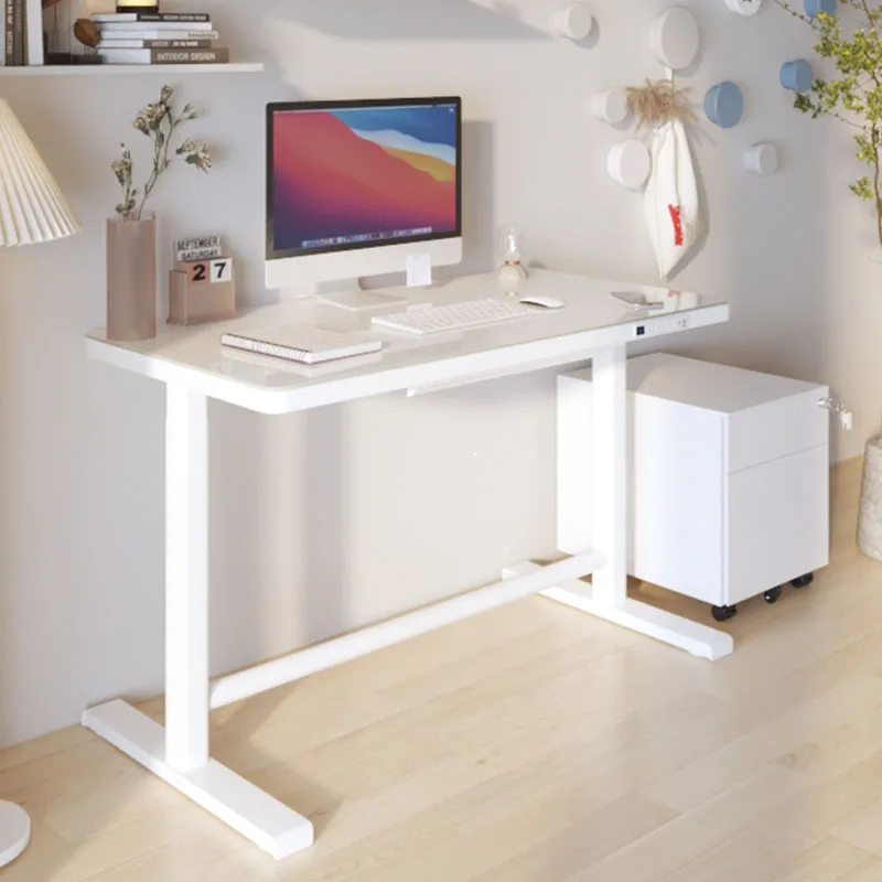 Wholesale New Glass Electric Table Home Office Height Adjustable Standing Desk With Charging Ports