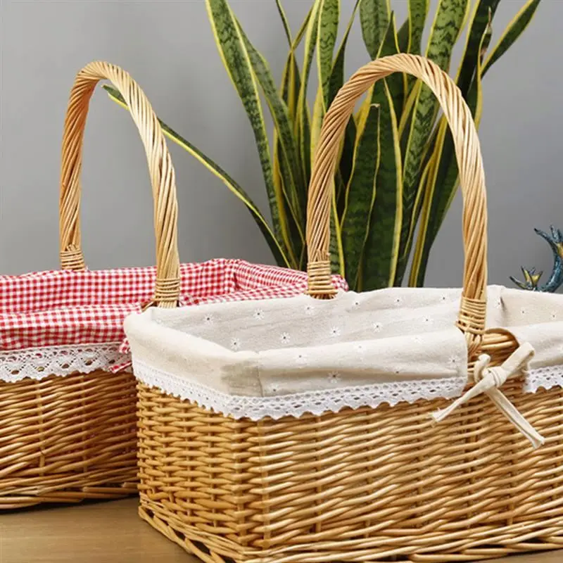 China Supplier Quality Products Wine Basket Wicker Picnic Basket