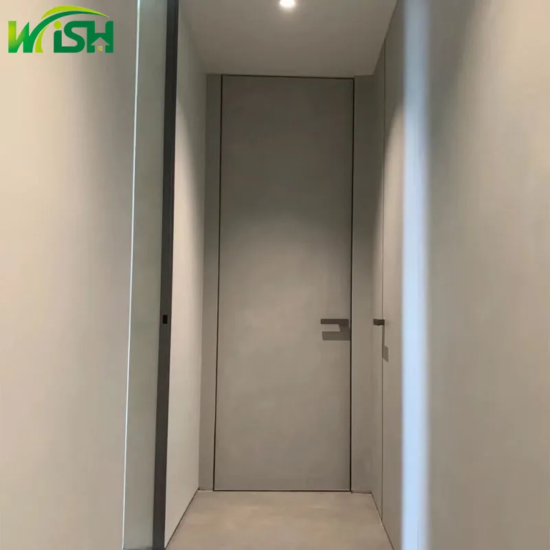 American Style Interior Frameless Door Custom Color Wooden Invisible Hidden Inside Construction