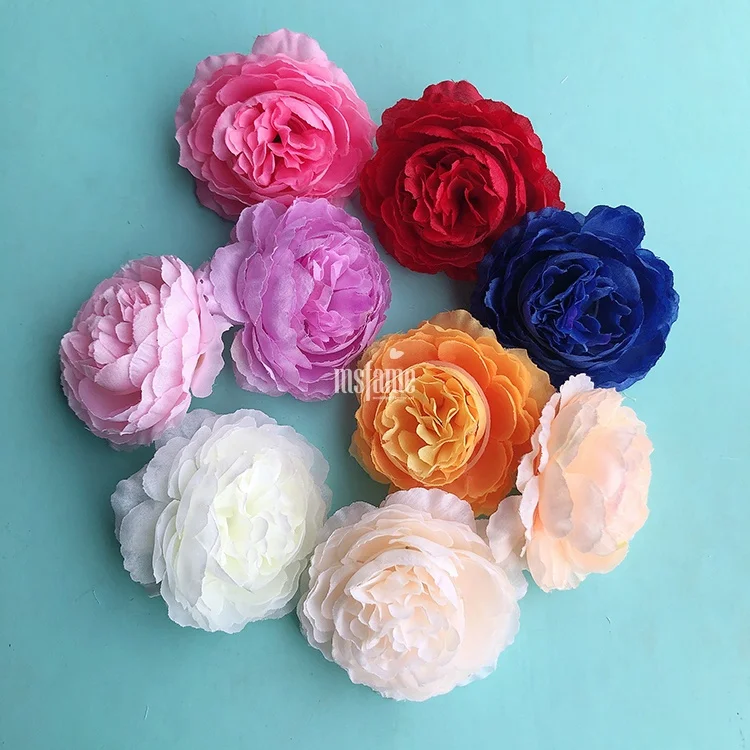 MSFAME cheap price factory wholesale flowers silk peony heads artificial flower head