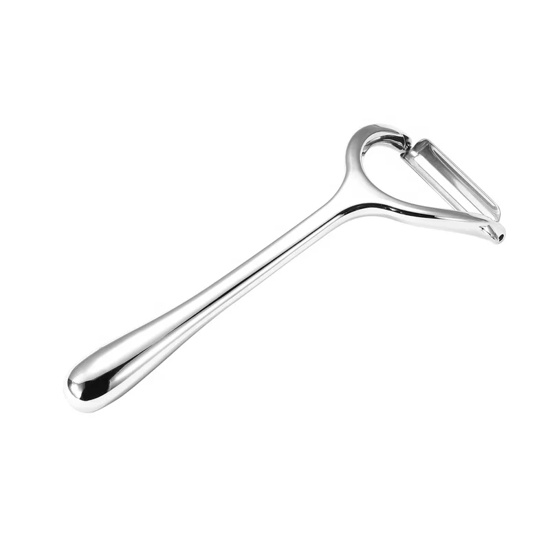 Stainless Steel Blade Potato Y Zinc Alloy Peeler Vegetable Peeler for Fruit with Rubber Painting Handle