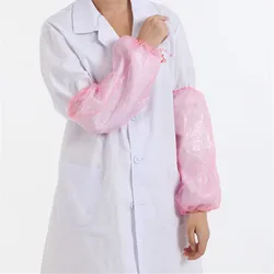 Disposable Pink Plastic Waterproof Polyethylene PE Oversleeve Arm Sleeve Cover