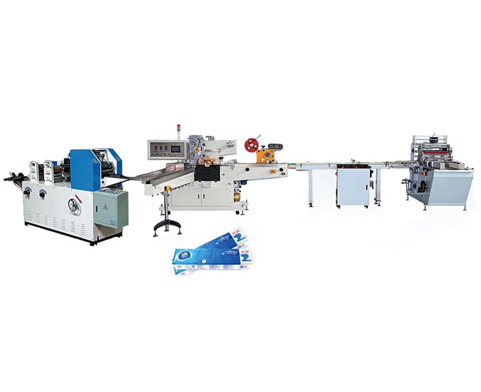 Automatic handkerchief tissue machine production line