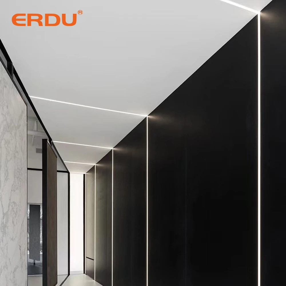 ERDU New Design Super Slim U Channel Flexible Surface Aluminium Led Profile For LED Strip Light