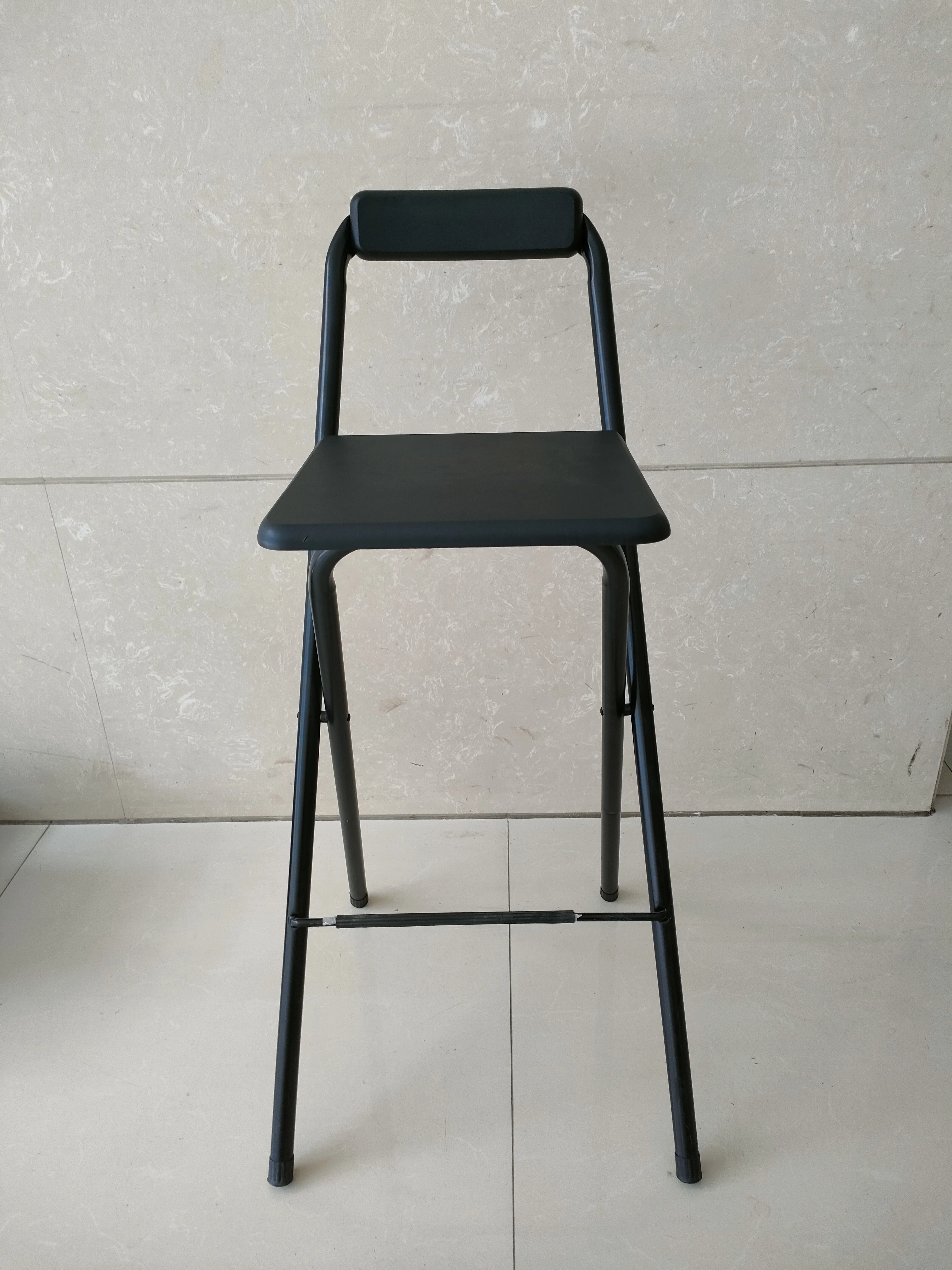 Antique metal frame high chair retro bar with MDF