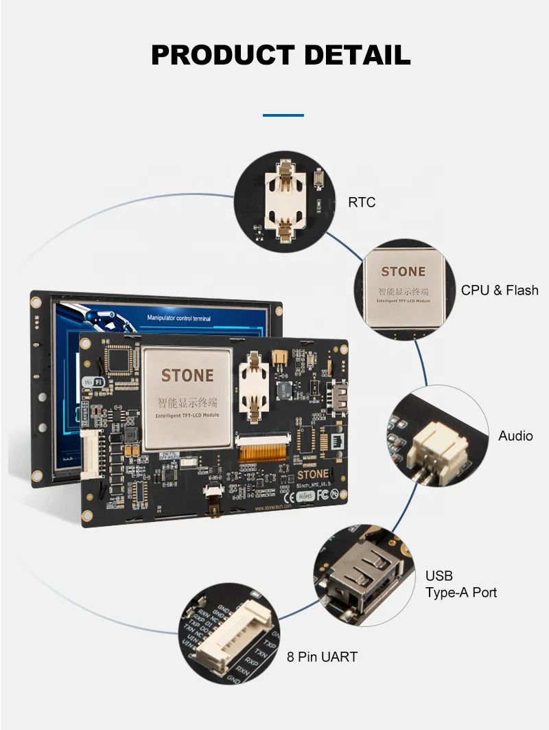 STONE 5 Inch TFT LCD and LCD Module Industrial Screen