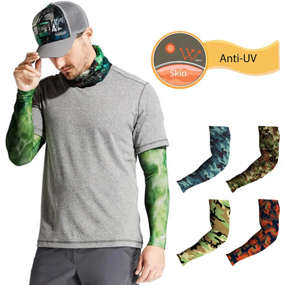 Пользовательский сублимационный принт УФ Защита от солнца Велоспорт Баскетбол Спорт на открытом воздухе охлаждающий рукав для рук для мужчин