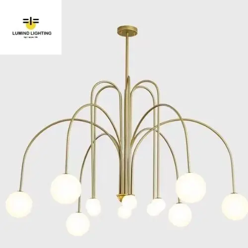 Lumind decor ceiling  lamps collection living room chandelier Nordic modern light luxury magic bean art restaurant bedroom lamp