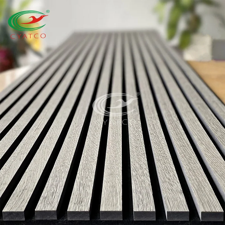 Eco Environmental Fast Delivery Akupanel Slatted Wooden Veneer Acoustic Panel Soundproof Wall Panel Grooved Wood MDF Acoustic