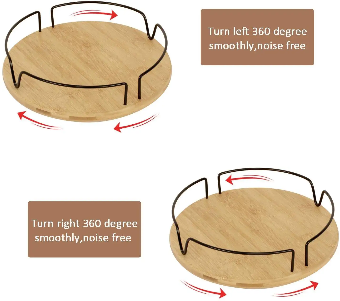 Round Bamboo Revolving Spinning Spice Rack Holder Home And Kitchen Items Countertop Round Wooden Rotating Spice Rack Organizer