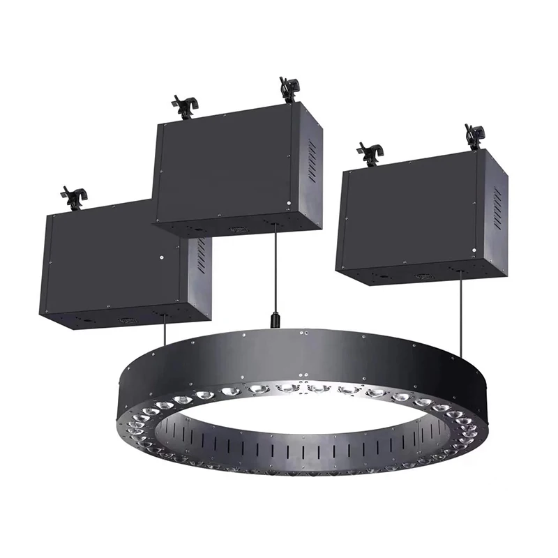 Hot selling high-quality 54 * 15W LED full-color RGB circular light 1.5 m diameter effect Lifting and lowering  stage lights