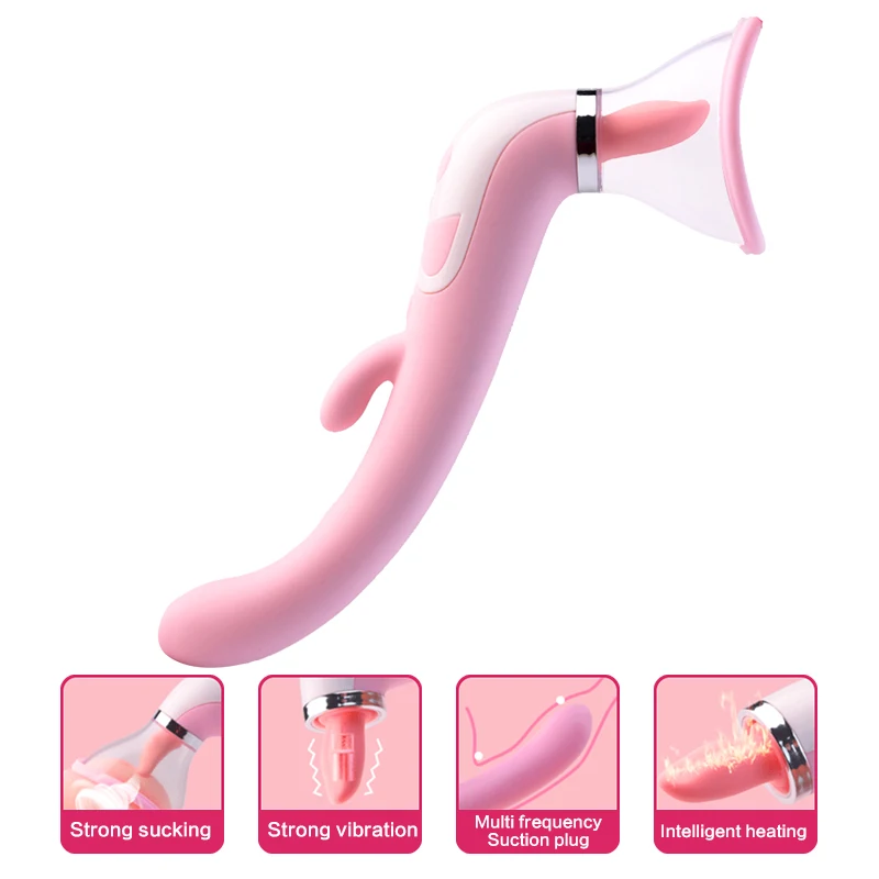 Female Sucking Tongue Licking Vibrator,Vagina Pussy Vacuum Pump Nipple Sucker Cup ,Sex Machine Powerful Sex Toys  Masturbator