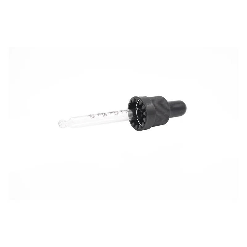 
18/415 Graduated child resistant glass dropper 1oz with calibration markings glass pipette 
