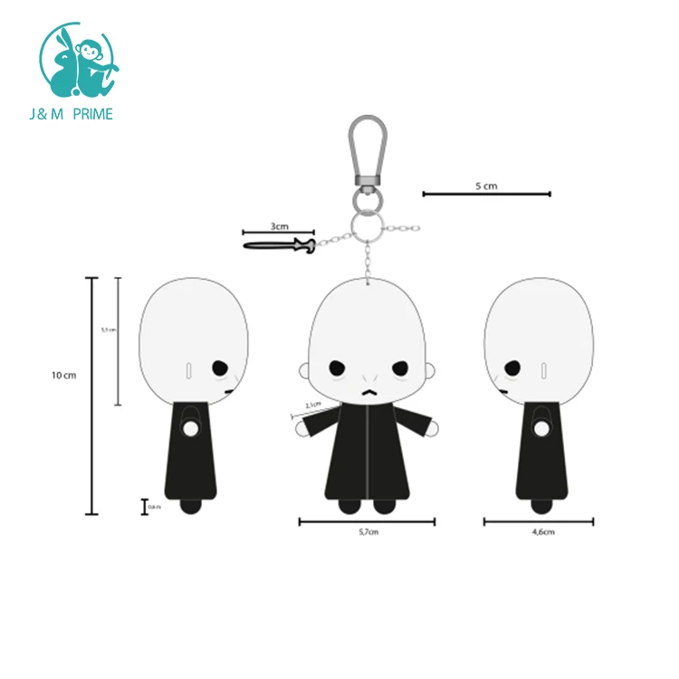 Manufacturer Custom Cartoon Animals Plush Keychain Anime Character Keychain Toy