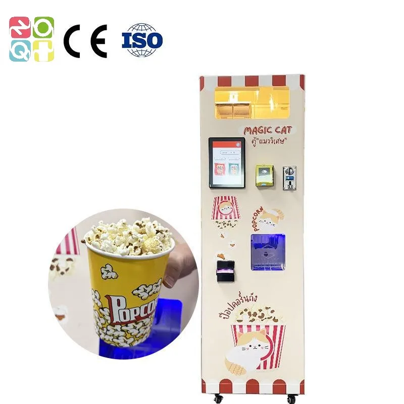 Commercial Professional Credit Card Automatic Popcorn Vending Machine Mini Snack Food Pop Corn Popcorn Vending Machine