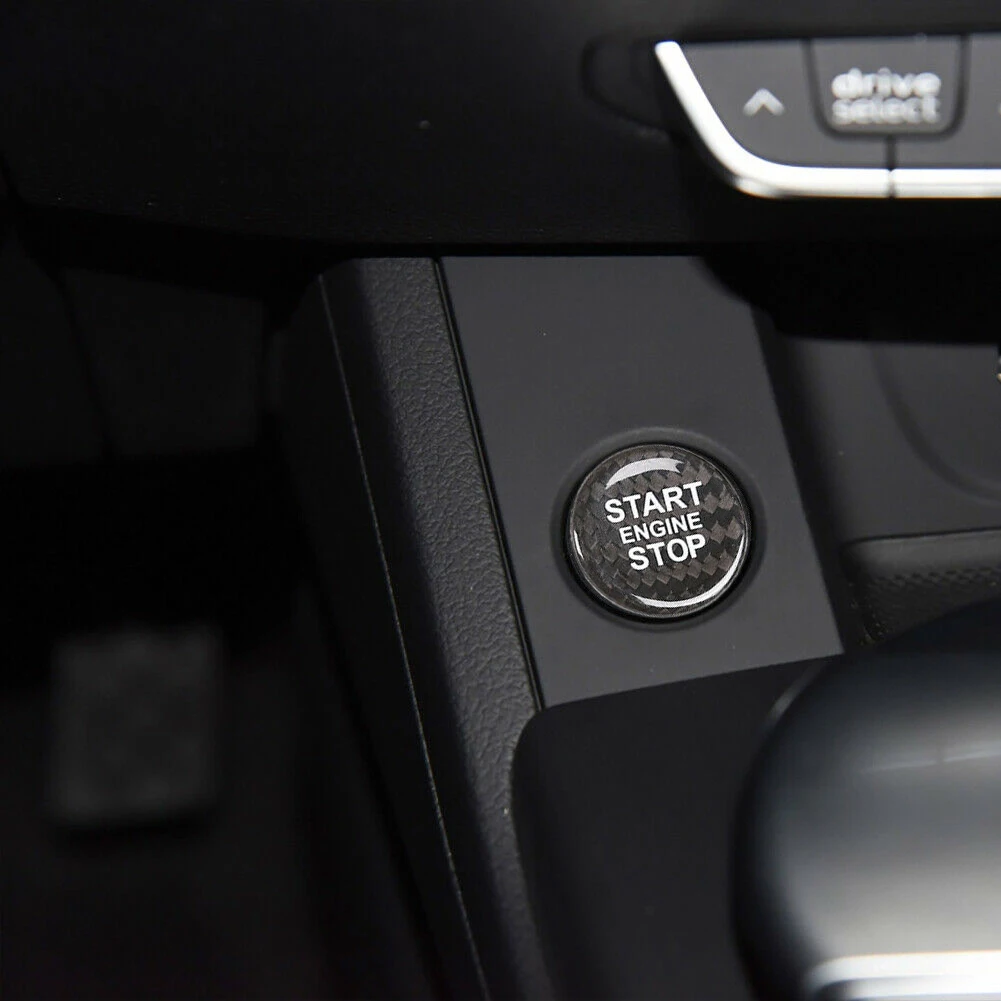 For Audi A4 B9 A5 B8 A6 C7 A7 Q5 8R Q7 Ignition Rings Decoration Auto Accessories Car One-click Start Stop Button Sticker Cover