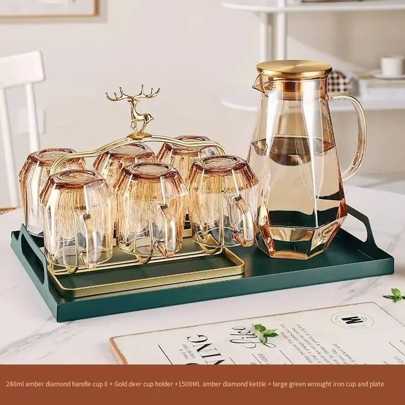 Everyday Glass Cup and Mug with Handle American Style Design for Tea and Coffee for Presents