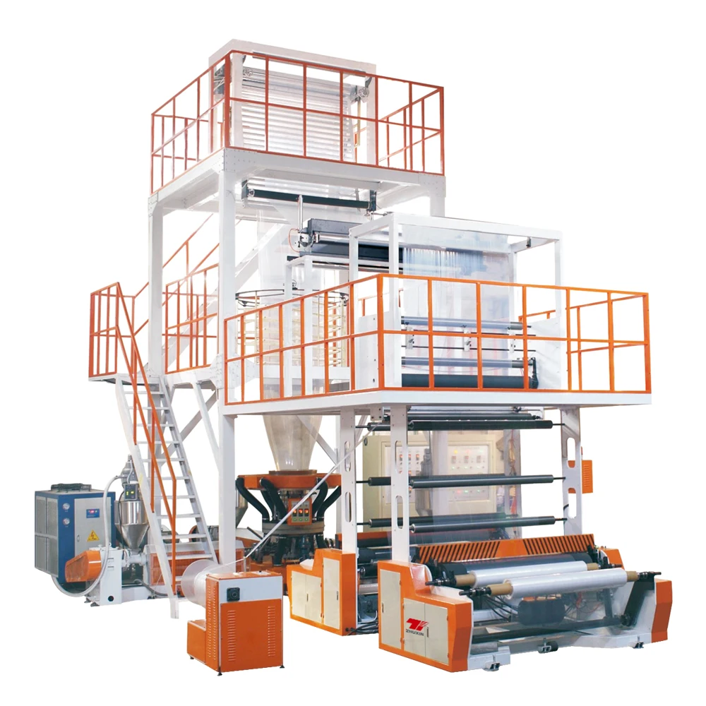 Abc 3 Layer Laboratory Pbat Blow Shrink Film Extruder Machines Plastic Film Blow Moulding Machine 450mm