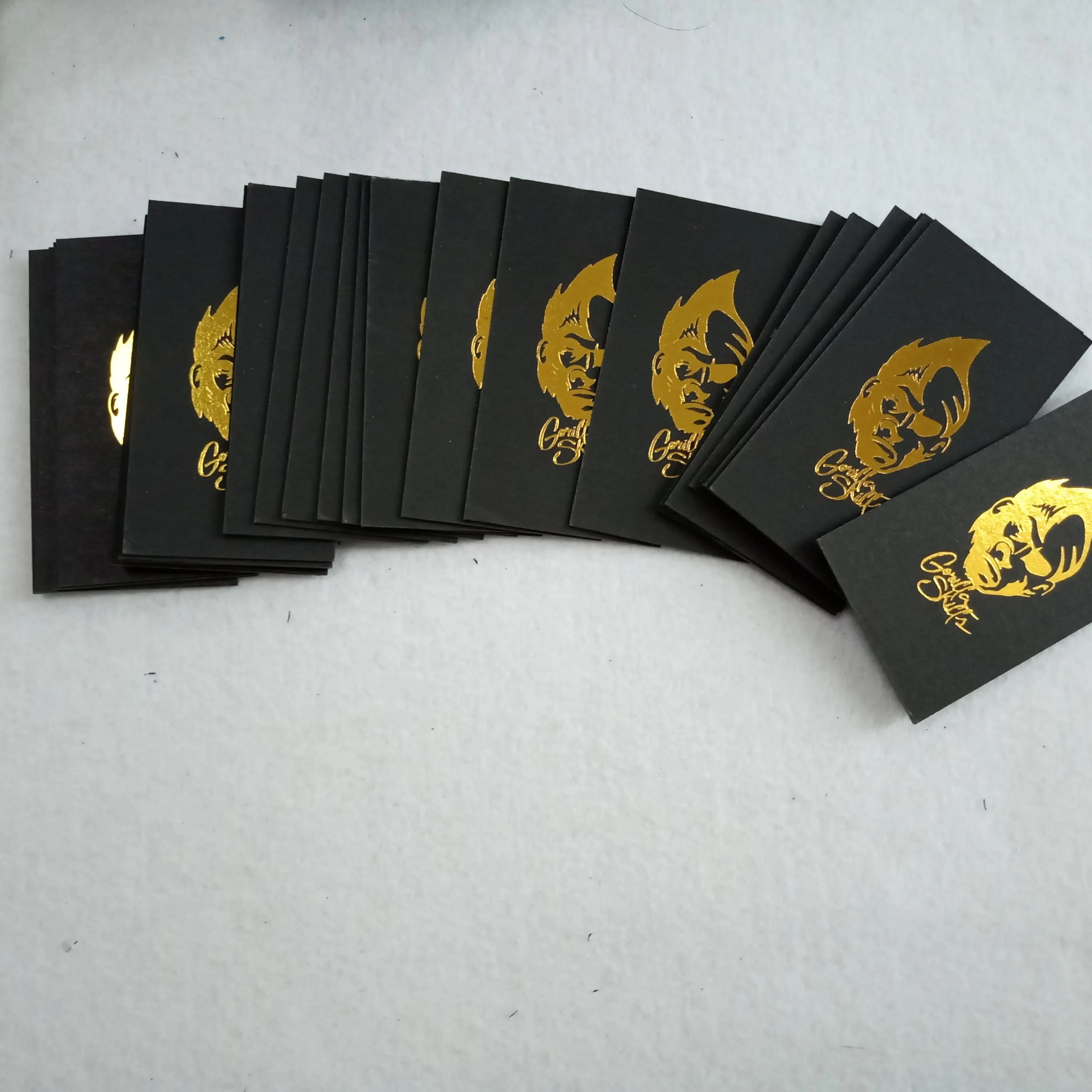 High quality custom printed luxury gold foil embossed hot stamping business card