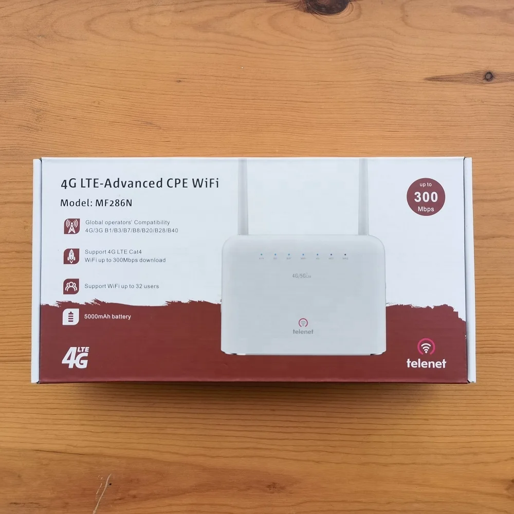 Telenet LSUN MF286N 4G LTE CPE Wireless WIFI 4G Router cat4 300M LTE  WIFI CPE router gateway