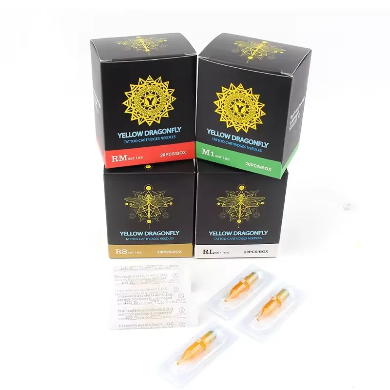 Yellow Dragonfly Traditional universal tattoo cartridge needle microblading tattoo needle permanent makeup cartridge needle