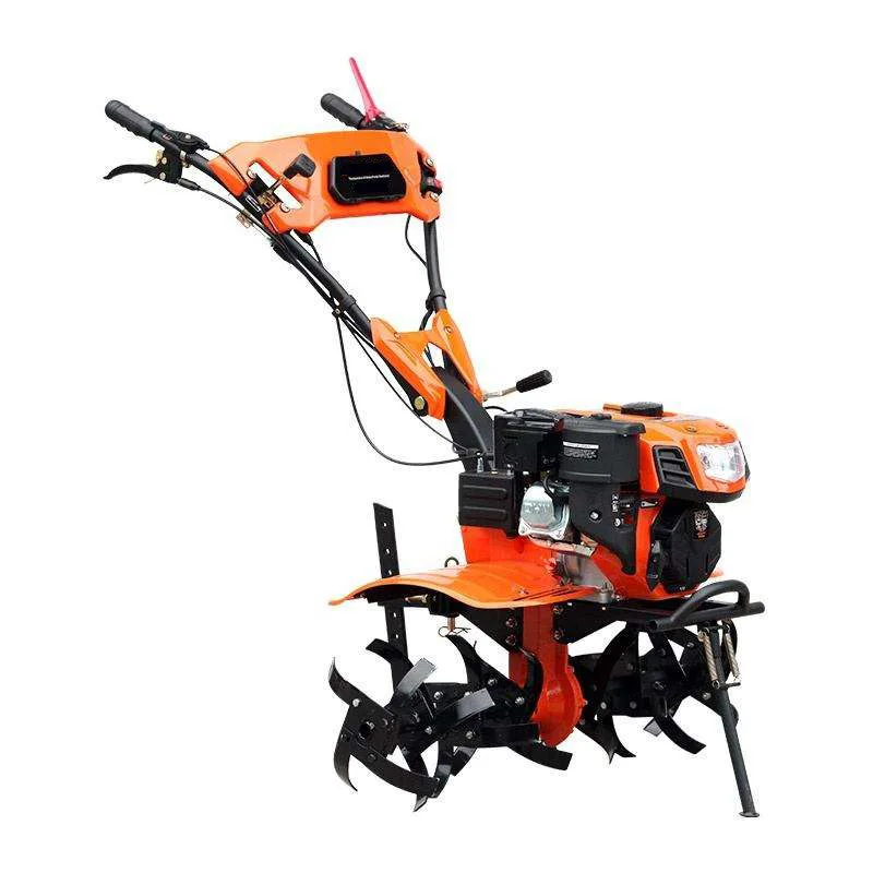 High quality 7.5hp 5.5kw gear drive recoil gasoline motor farm cultivator mini power tiller plough cultivators