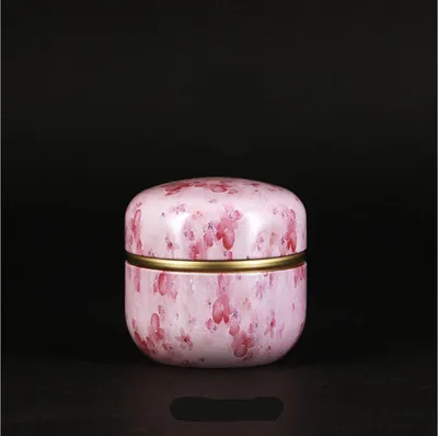 P105 Tea tin box flower tea pot tin pot household custom LOGO seal pot spot  Japanese tea can