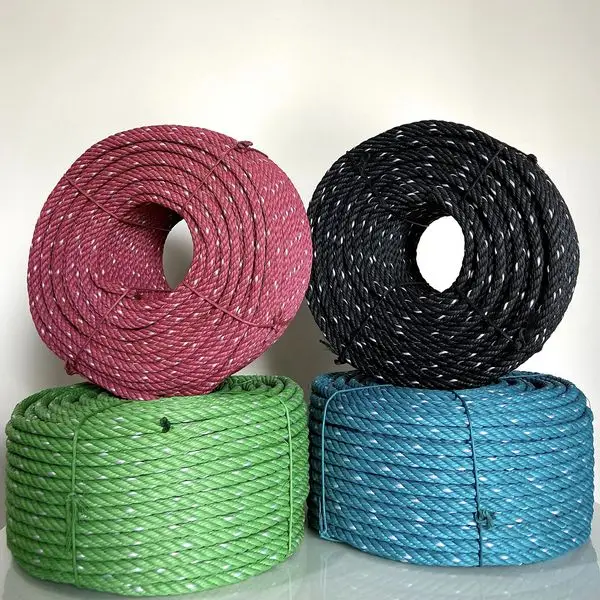 Polypropylene PP danline 3 /4 strands twisted PP floating rope for fishing net pp rope