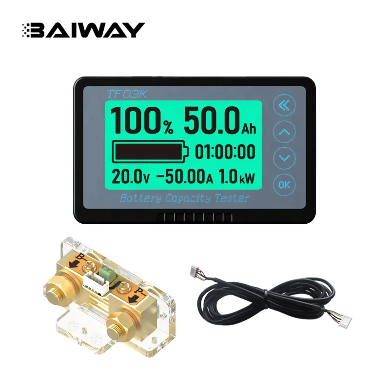 baiway TF03K 100V350A Universal Car Battery Charge discharger tester battery voltage Capacity Indicator battery monitor meter