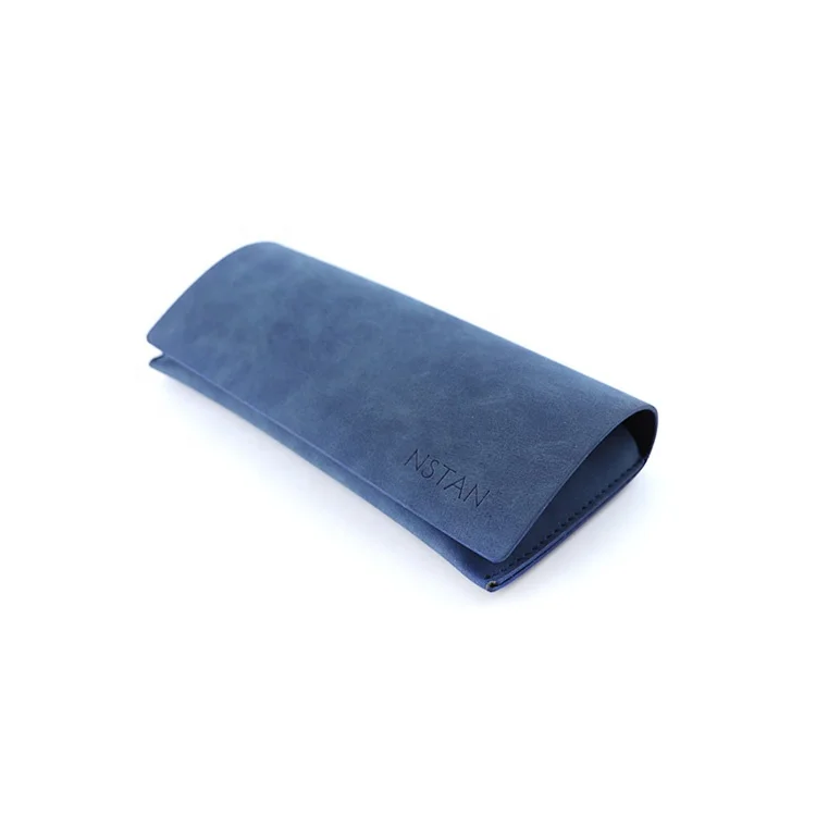 blue pu leather soft bags eyeglasses package boxes premium glasses case bag