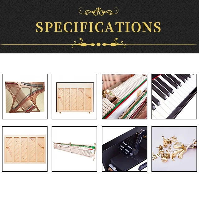 KU-126 Popular Acoustic Black Upright Piano