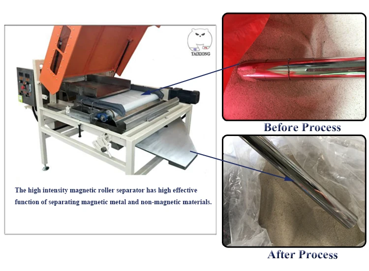 High Gradient Iron Sand Dry Permanent Magnetic Separator Machine No Water Region Separation of Iron Ore