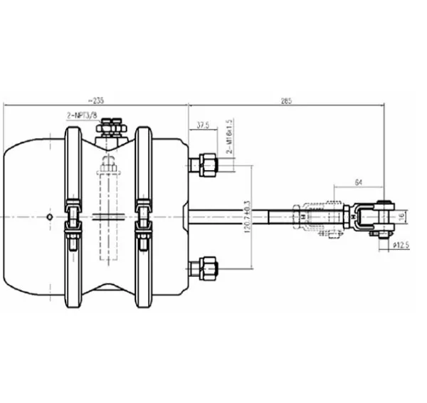OEM High Quality Durable T30 30 T3030 Heavy Duty Commercial Truck Semi Trailer Master Parking Braking Air Spring Brake Chamber
