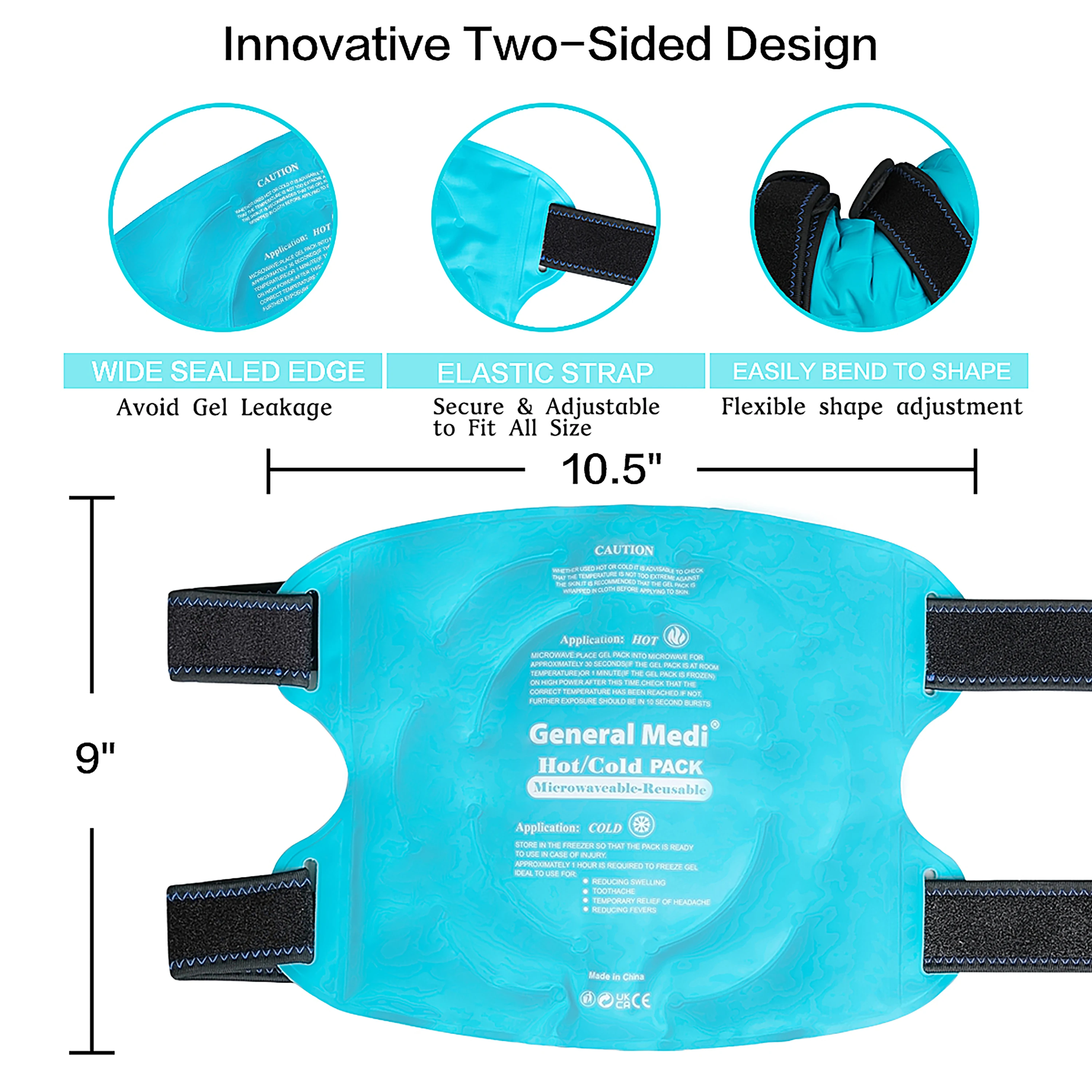 Best Selling Reusable Knee Ice Pack Wrap Cold Ice Pack for Knee Therapy Hot Cold Ice Gel Pack for Muscle ache