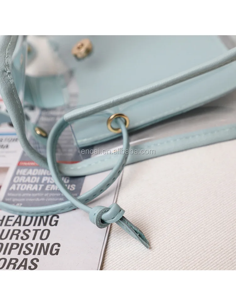 Encai Clear Purse 2 in 1 Clear Tote Transparent Bag Handbag Small Chain PVC Shoulder Bag