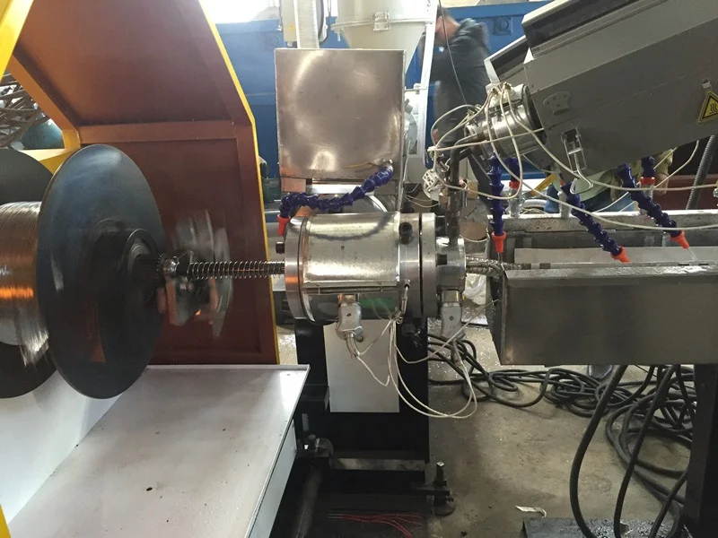 plastic machine PVC spiral steel wire reinforced hose pipe making machine