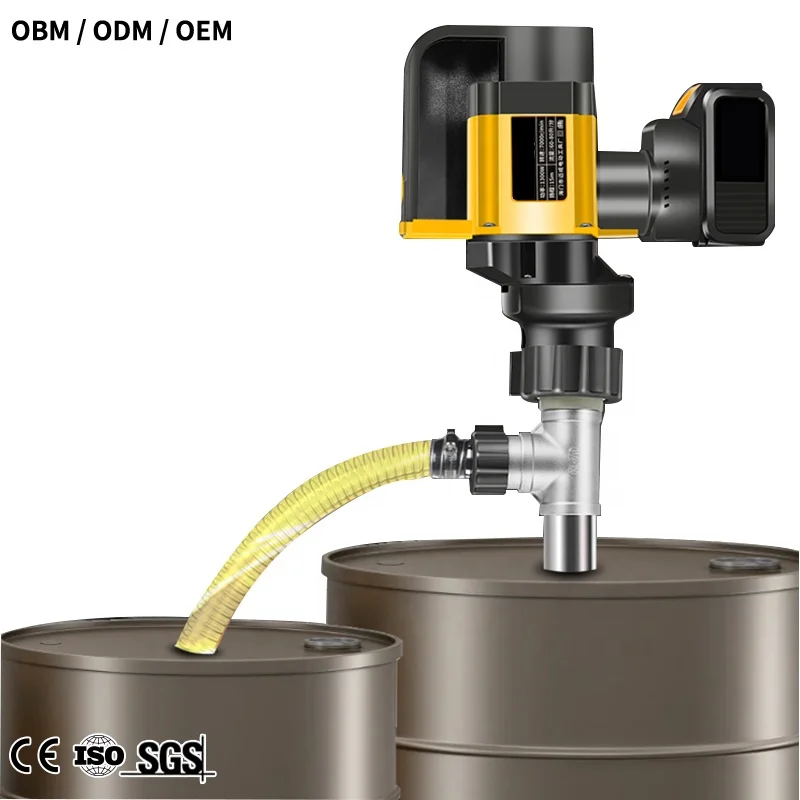 High viscosity electric drum oil pump 200L brushless barrel pump for chemicals cream transfer drum pump battery