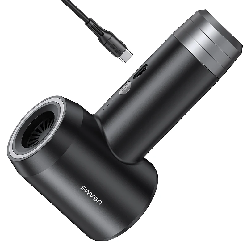 USAMS Hot selling auto Vacuum Cleaner Portable Cordless powerful Rechargeable mini Car Vacuum Cleaner with safety cutter